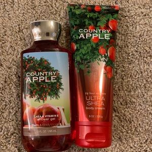 Brand New Bath and Body Works Country Apple Shower Gel and Ultra Shea Body Cream